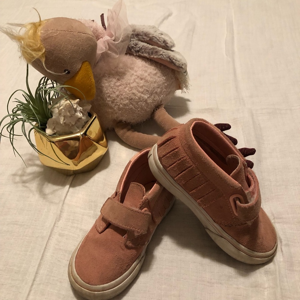 Toddler Vans Chukka V Moc, Pink Suede, 7.5